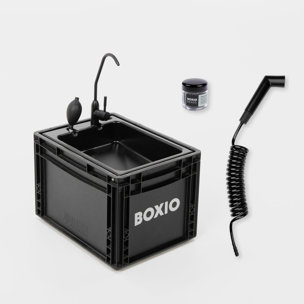 BOXIO WASH PLUS mobiles Waschbecken mit Dusche