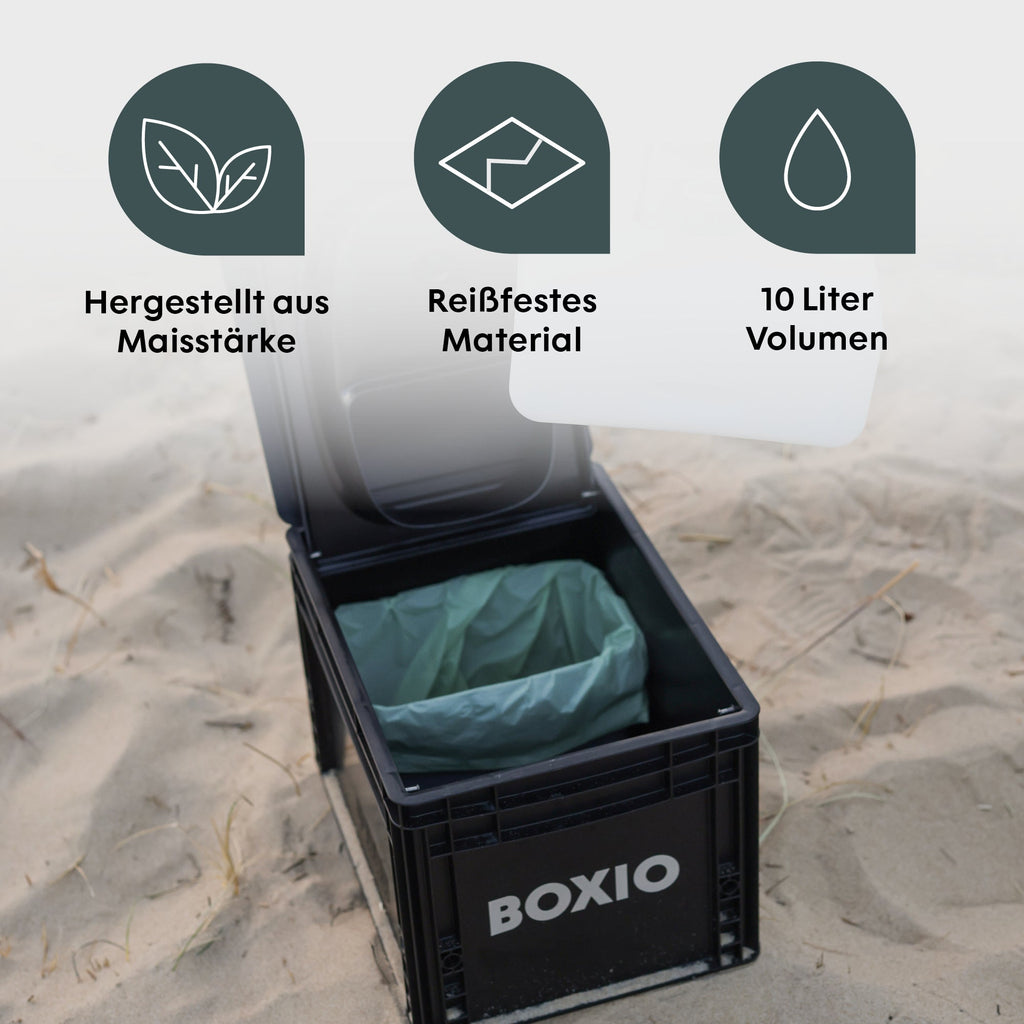 BOXIO Bio-Bags im Einsatz an der Trenntoilette