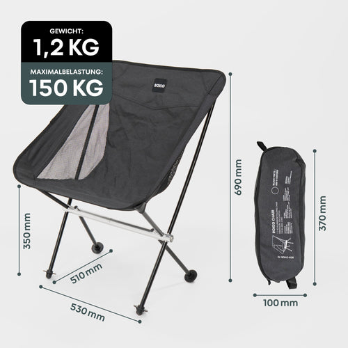 BOXIO CHAIR Campingstuhl aufgebaut