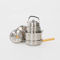 BOXIO COOKWARE Edelstahl-Topfset für Camping