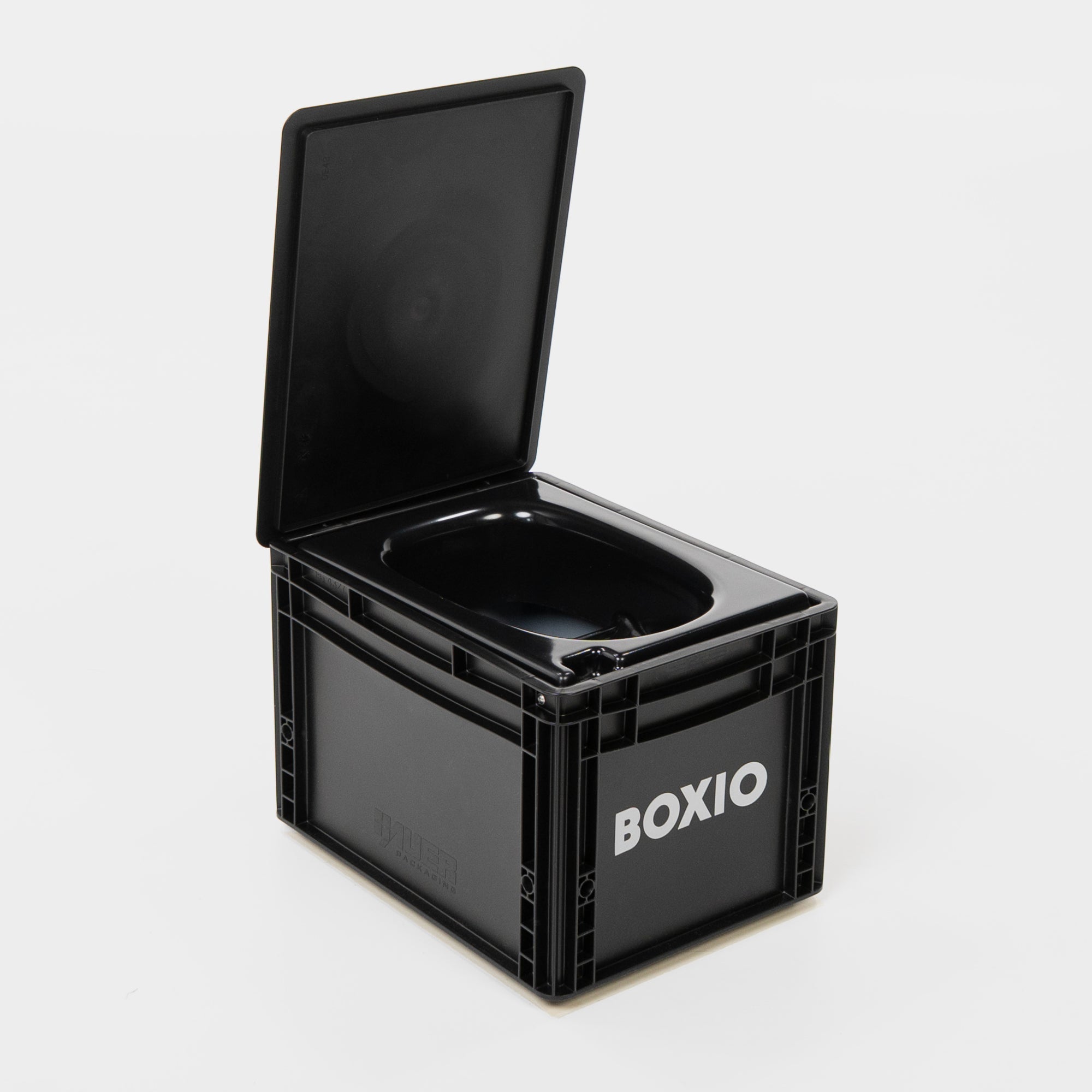 BOXIO TOILET Trenntoilette im Eurobox-Format Perspektivansicht