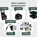 BOXIO SANITARY Lieferumfang mobiles Badezimmer im Eurobox-Format