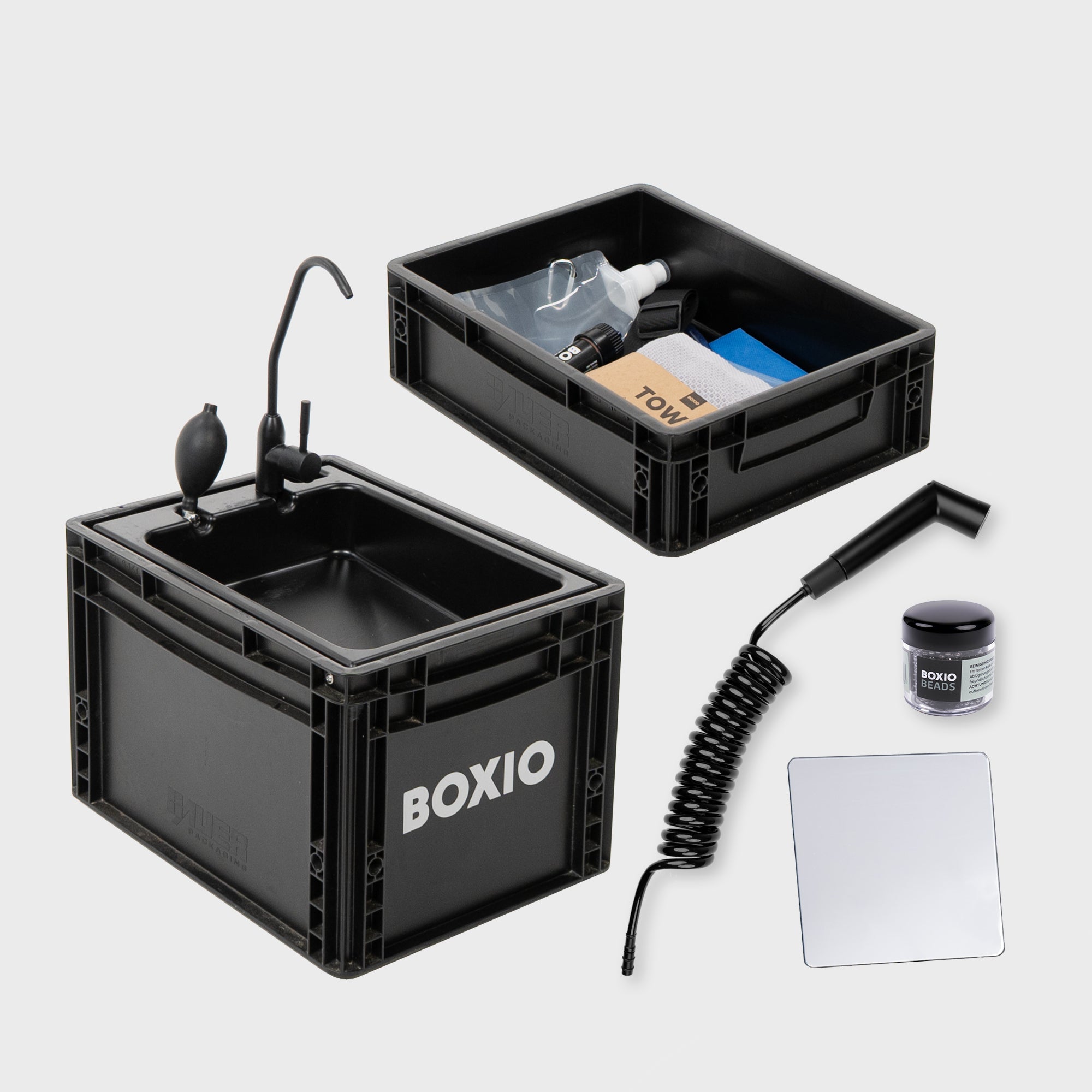 BOXIO WASH MAX+ mobiles Waschbecken mit Wasserfilter