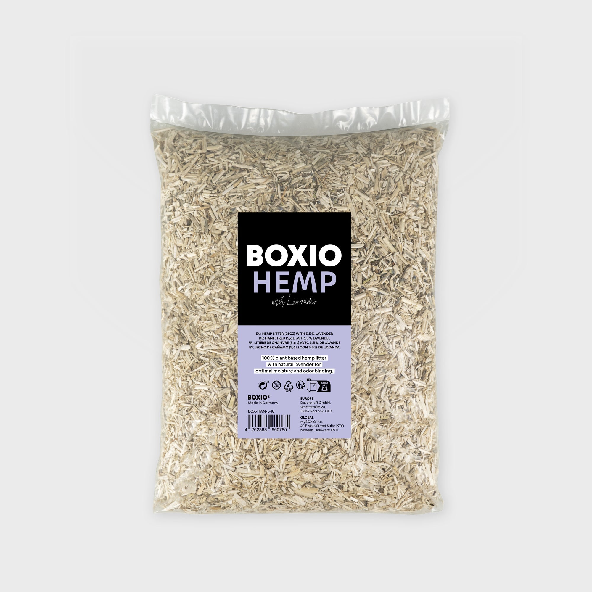 BOXIO HEMP Hanfstreu Lavendel für Trenntoilette