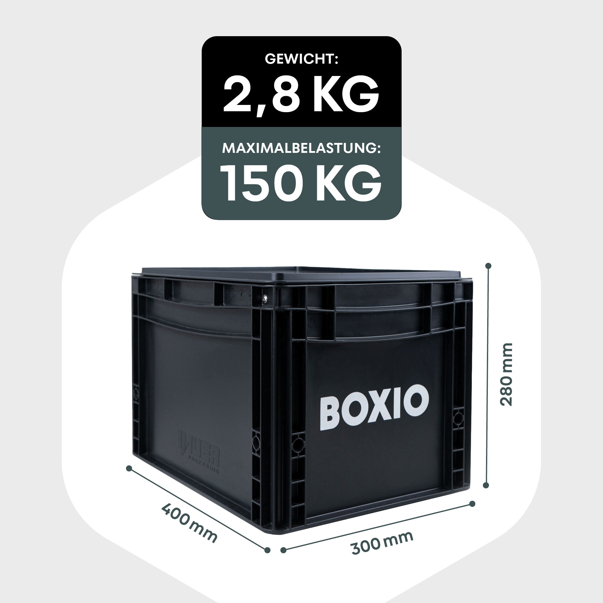 BOXIO TOILET PLUS Masse und Gewicht der Trenntoilette